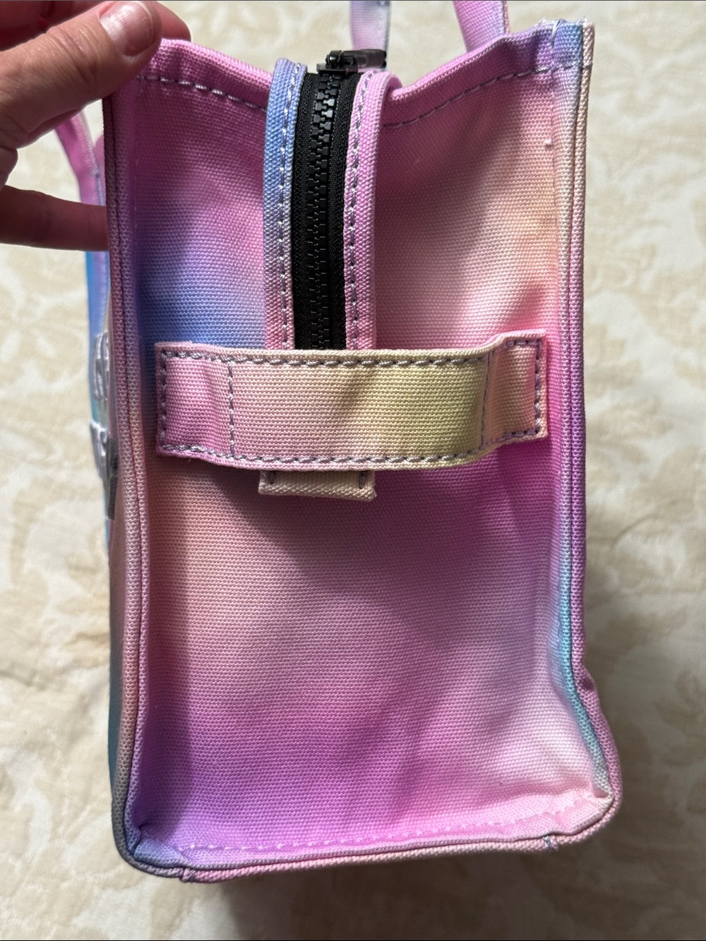 NEW Authentic Medium Marc Jacobs Pastel Tie-Dye Tote in Pink & Blue - Picture 7 of 9